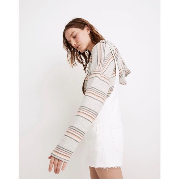 MADEWELL Adirondack Short Overalls in Tile White Size M - Picture 3 of 5